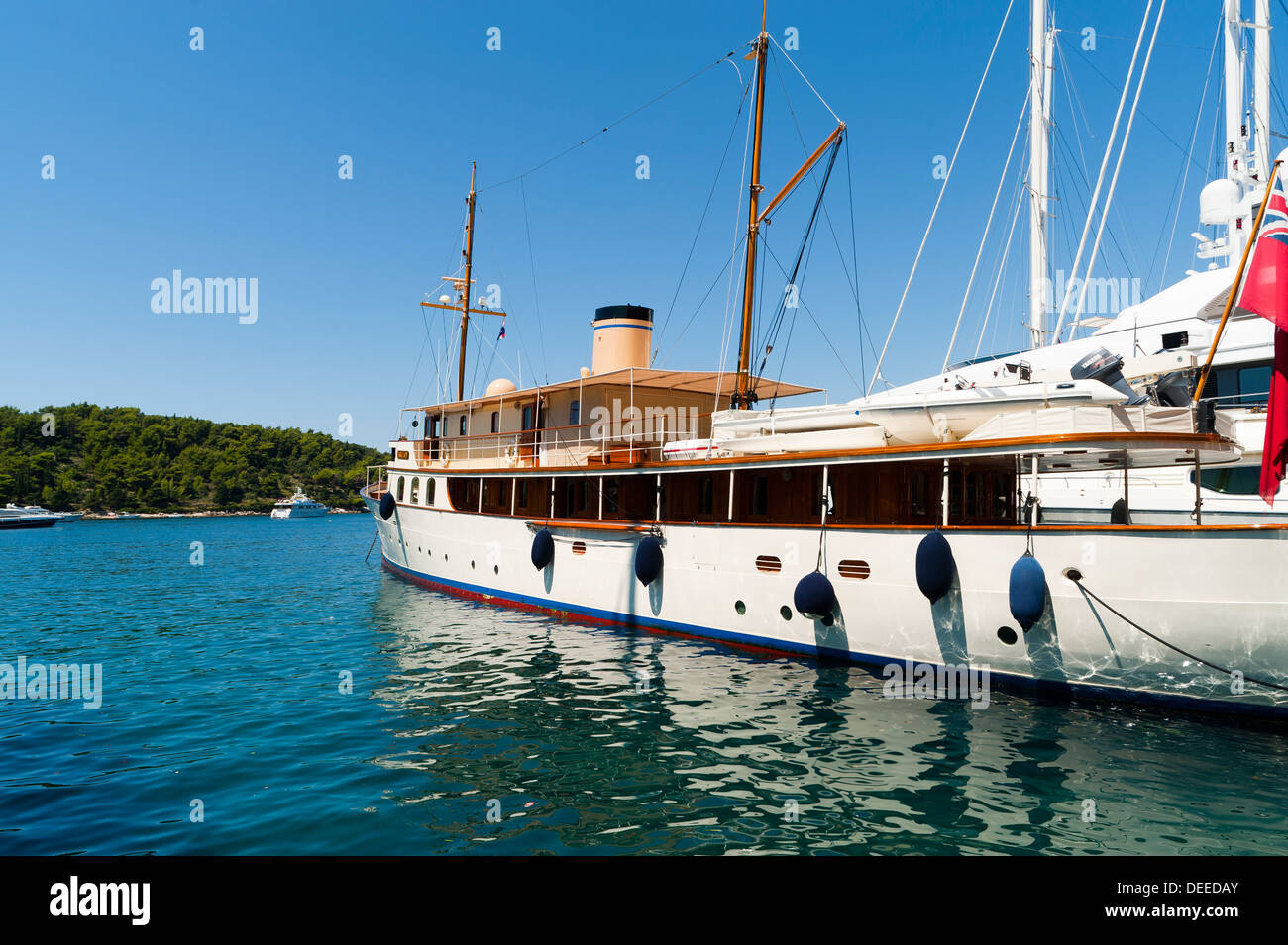 Porto di Cavtat, Dubrovnik-Neretva county, Croazia, Europa. Foto Stock