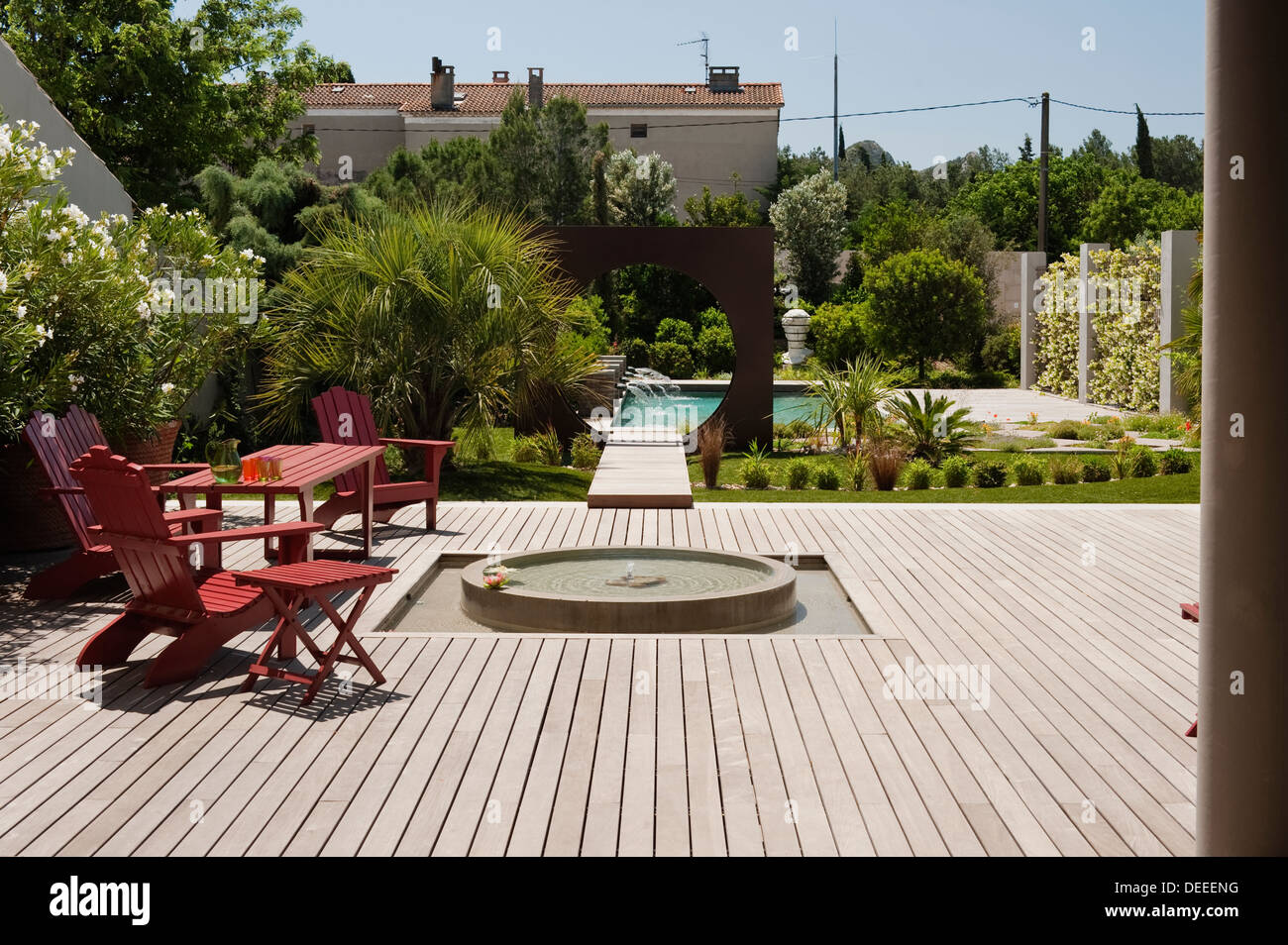 Garden design di Dominique Lafourcade in Provenza Foto Stock