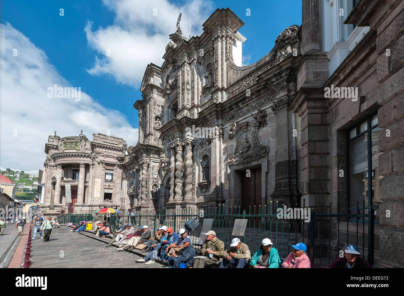 Compania de chiesa del Gesù, Quito, Sito Patrimonio Mondiale dell'UNESCO, Provincia Pichincha, Ecuador, Sud America Foto Stock