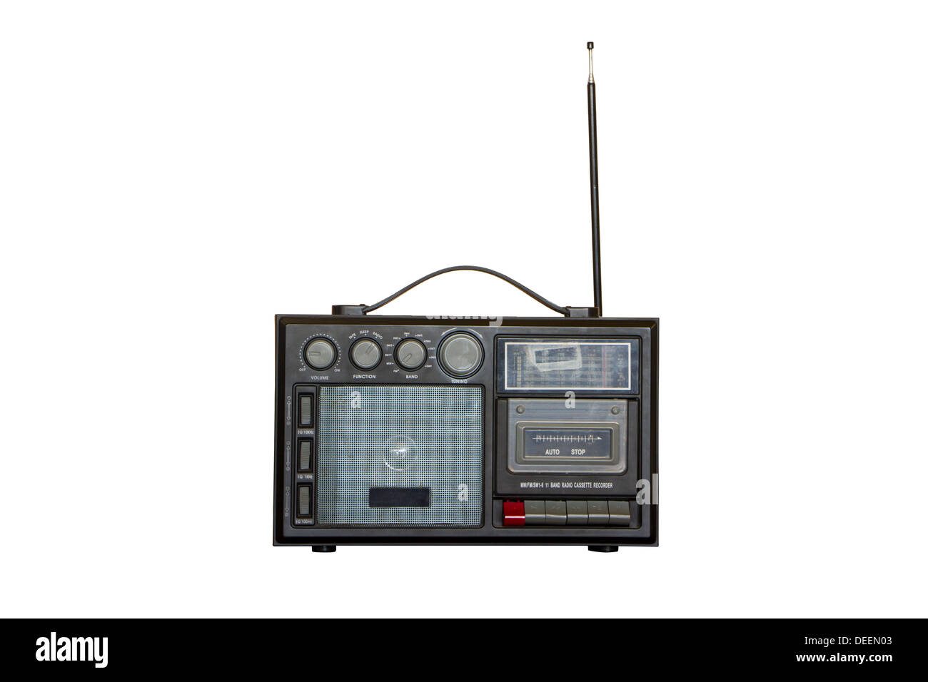 Boom Box isolare su sfondo bianco Foto Stock