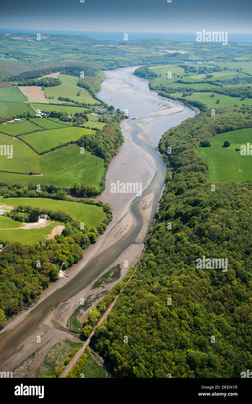 Fowey estuario, Cornwall, England, Regno Unito, Europa Foto Stock