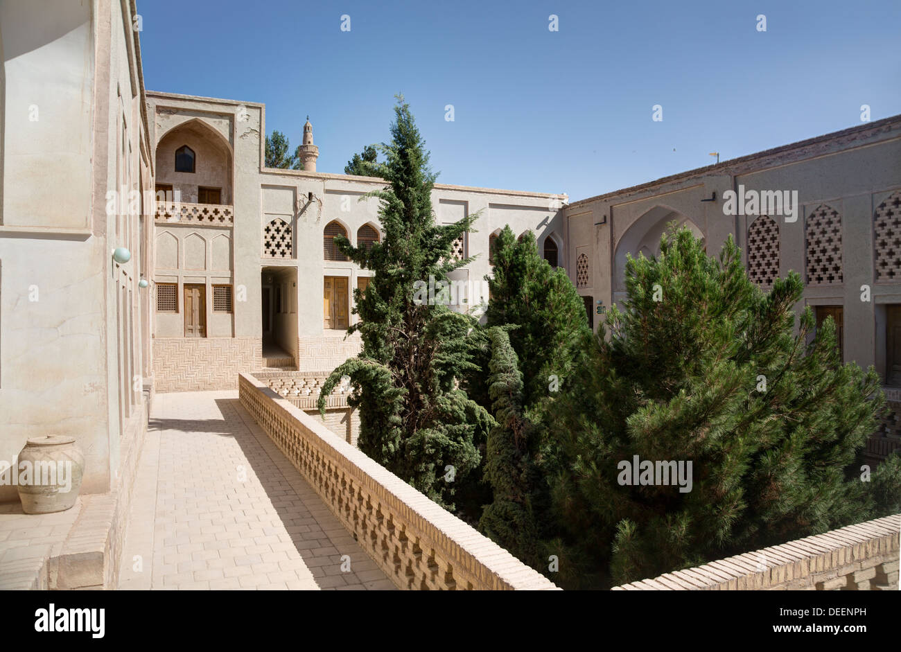 Cortile della casa di Safavid, Nayin, Iran Foto Stock
