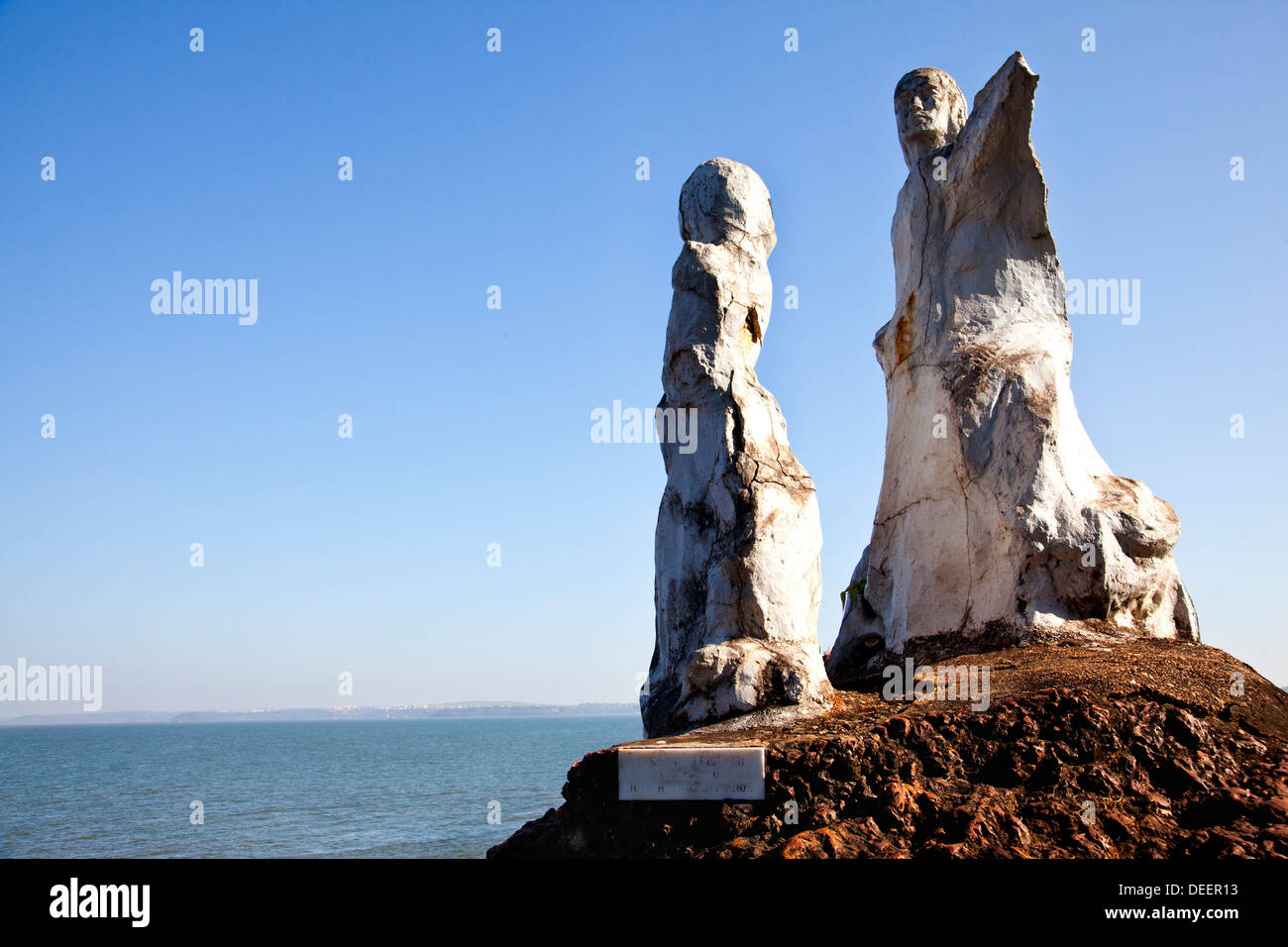 Dona Paula statua, Dona Paula Beach, Panaji, Goa nord, Goa, India Foto Stock