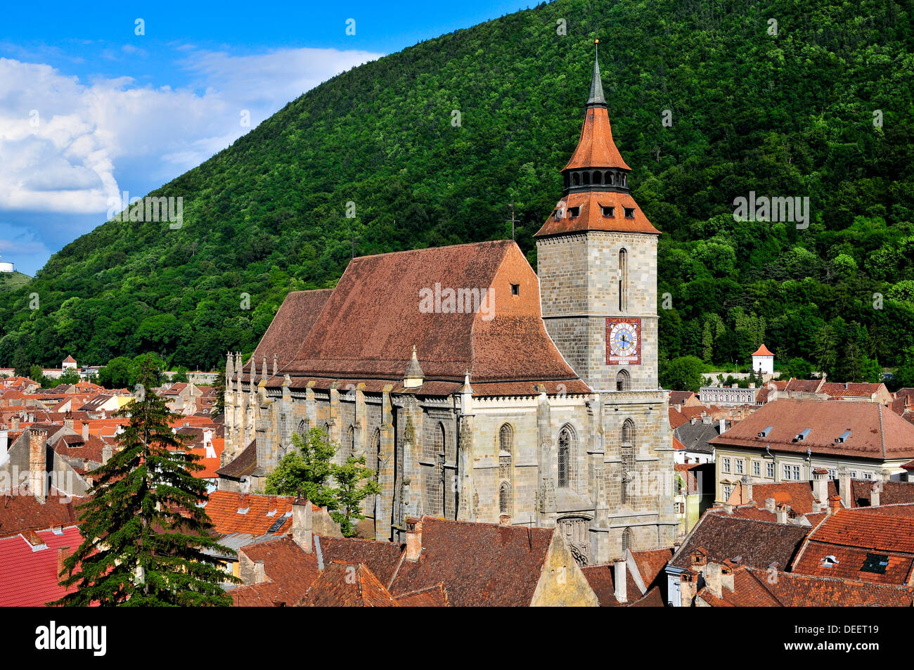 La chiesa nera a brasov Transilvania, Romania Foto Stock