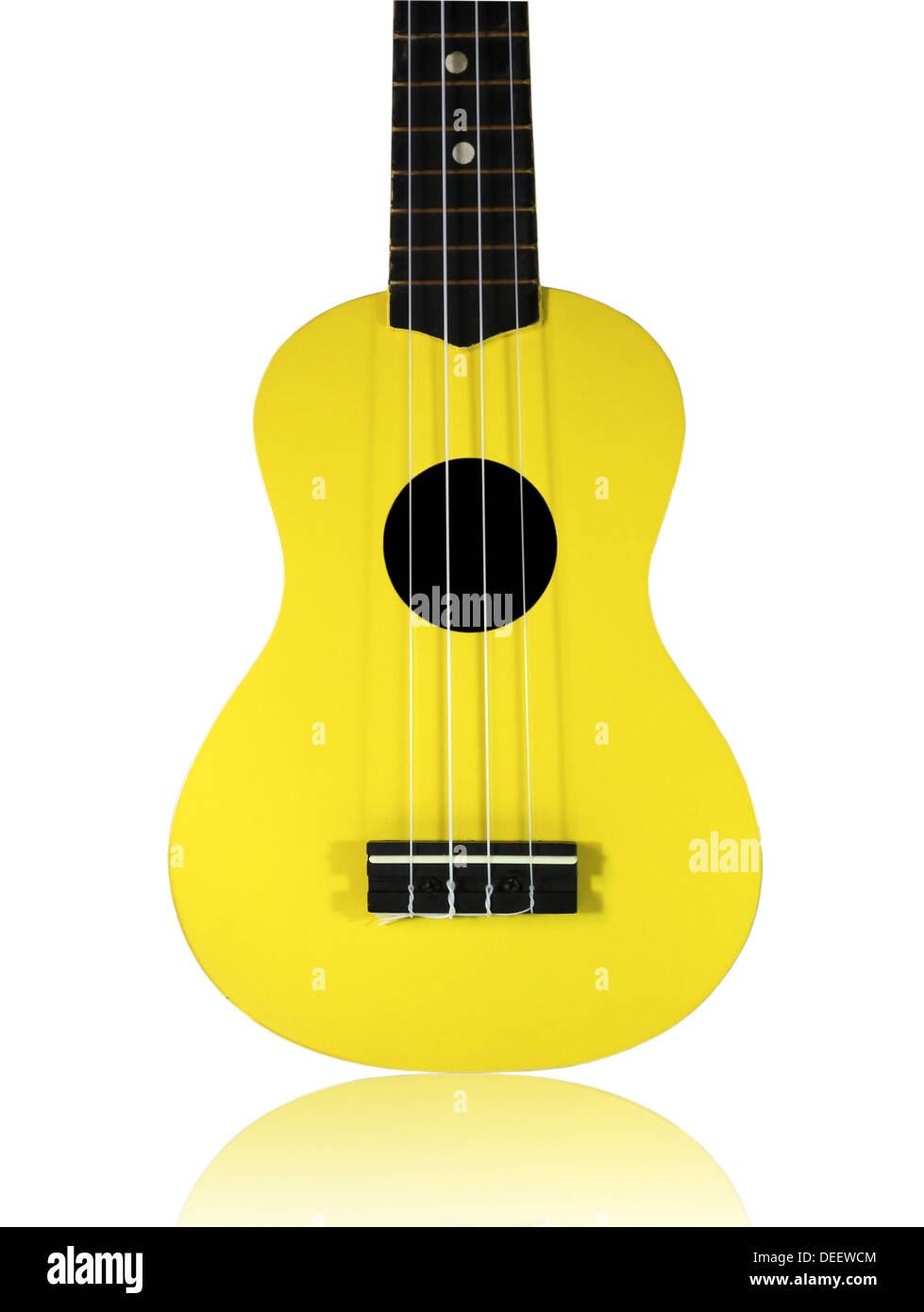 Close-up ukulele isolate su sfondo bianco. Foto Stock Close-up ukulele isolate su sfondo bianco. Foto Stock