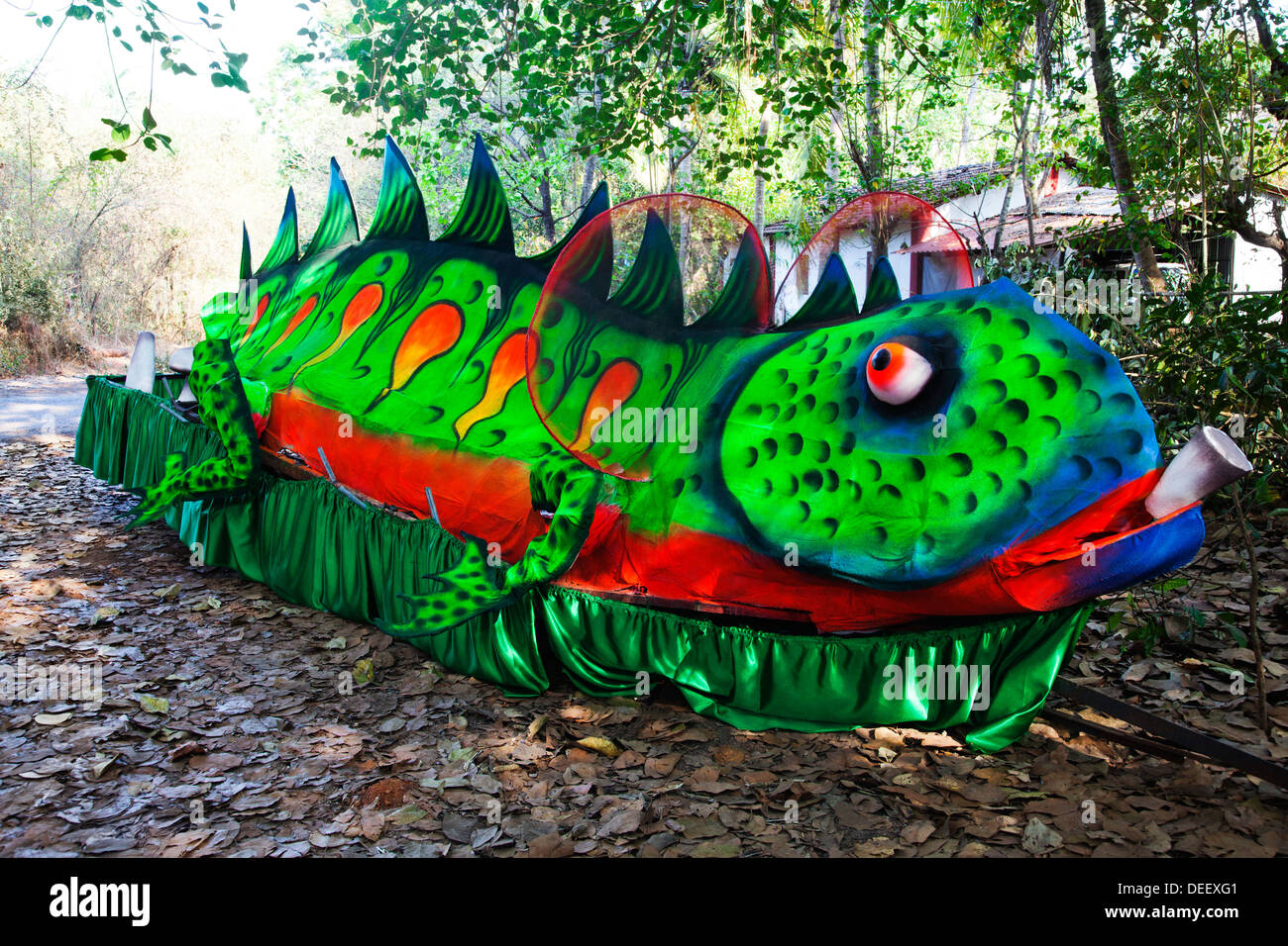 Chameleon forma park ride, Goa, India Foto Stock
