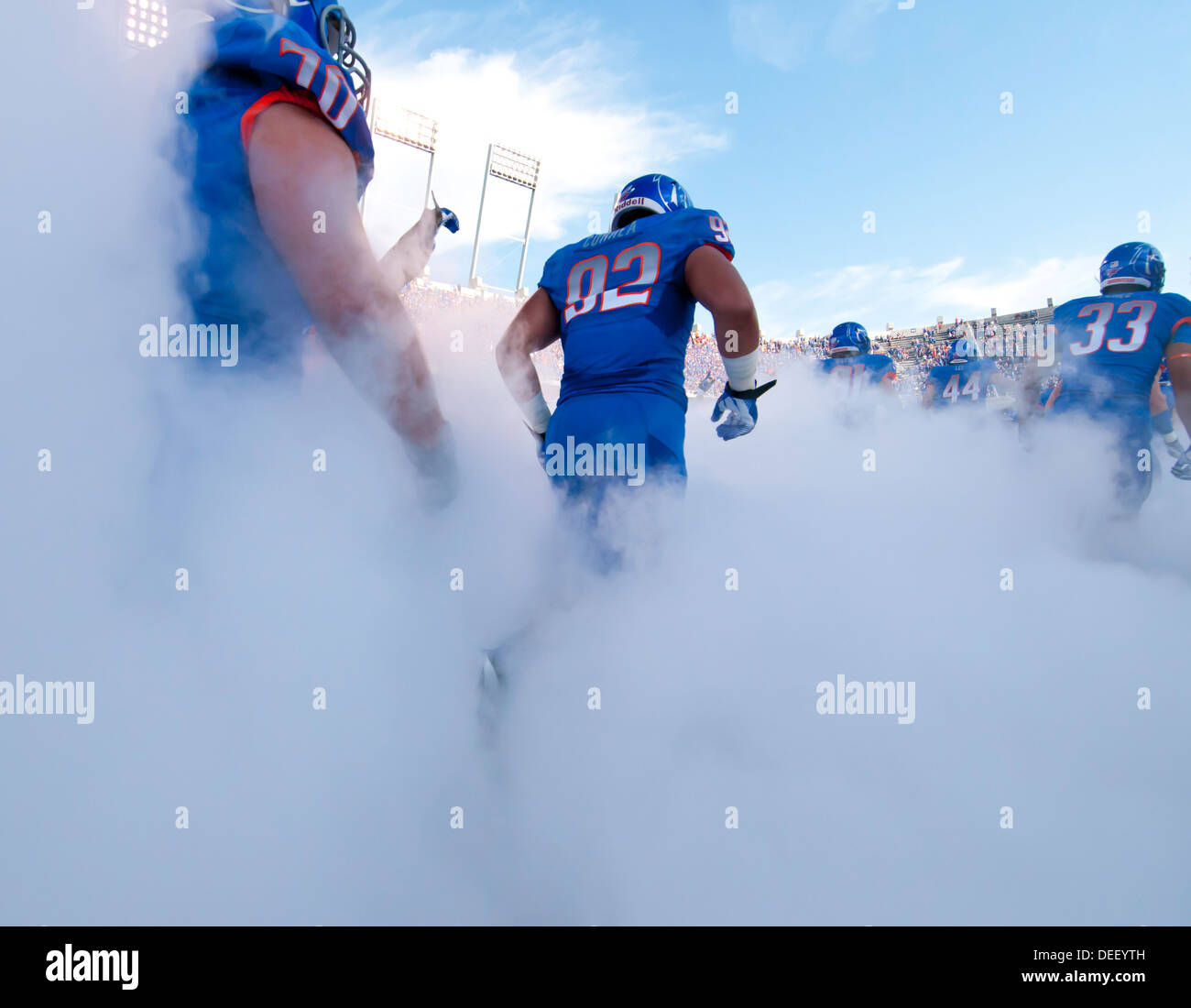 Boise State University del gioco del calcio a Bronco stadium svolto nel 2013, città di Boise, Idaho Foto Stock