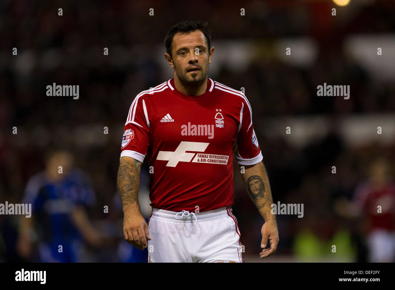 Nottingham, Regno Unito. Xvii Sep, 2013. Il Nottingham Forest di Andy REID durante la partita di campionato tra Nottingham Forest e Middlesbrough dalla città di massa. Credito: Azione Sport Plus/Alamy Live News Foto Stock