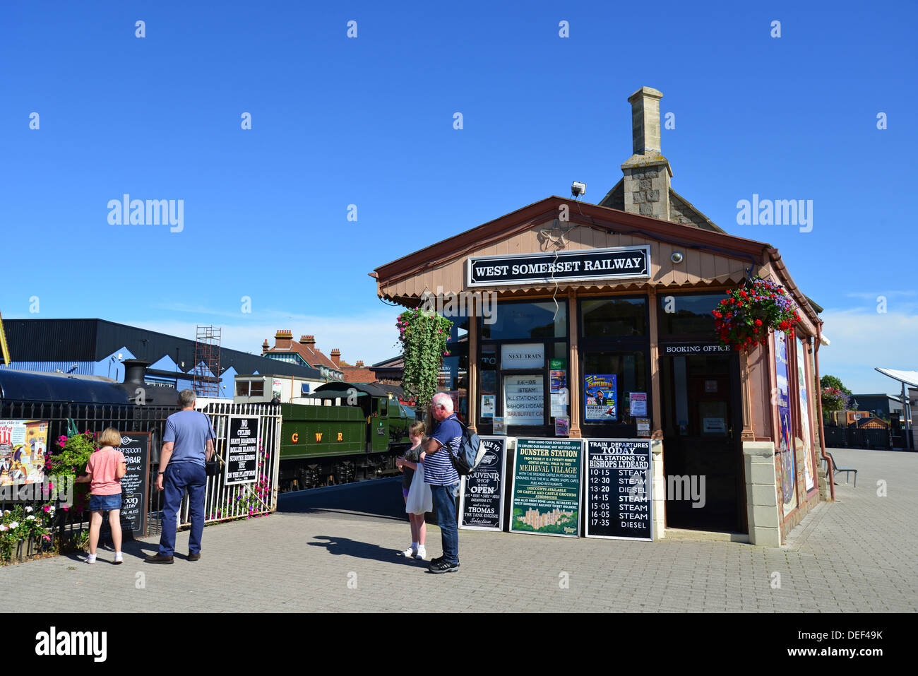 West Somerset Railway, Minehead Stazione, Minehead, Somerset, Inghilterra, Regno Unito Foto Stock