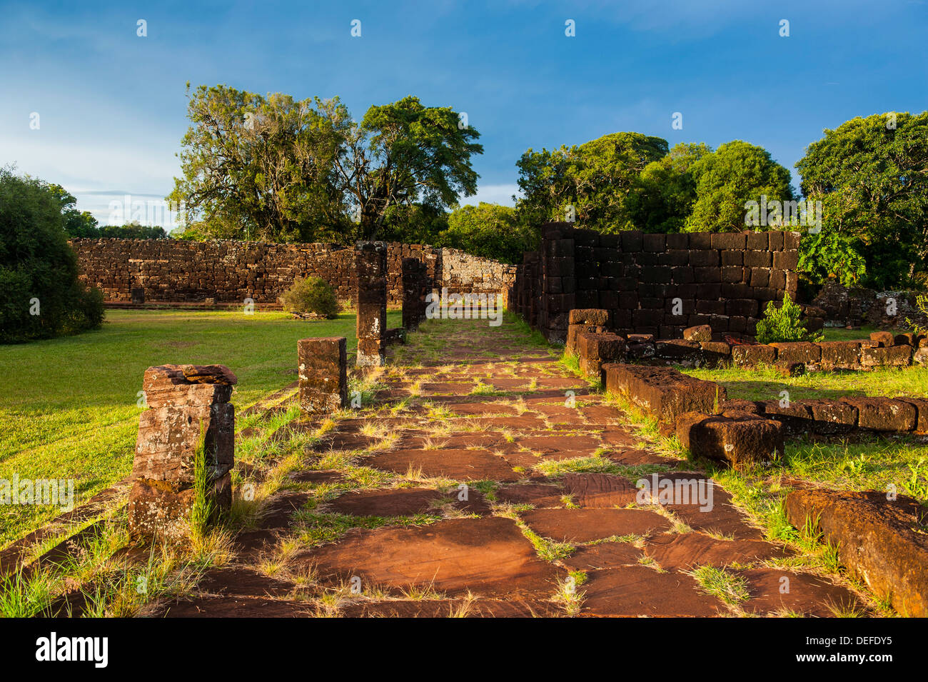 La missione di San Ignacio Mini, Sito Patrimonio Mondiale dell'UNESCO, Argentina, Sud America Foto Stock