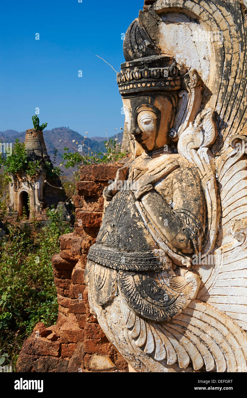 Shwe Inn Thein tempio, Inn Dein village, Lago Inle, Stato Shan, Myanmar (Birmania), Asia Foto Stock