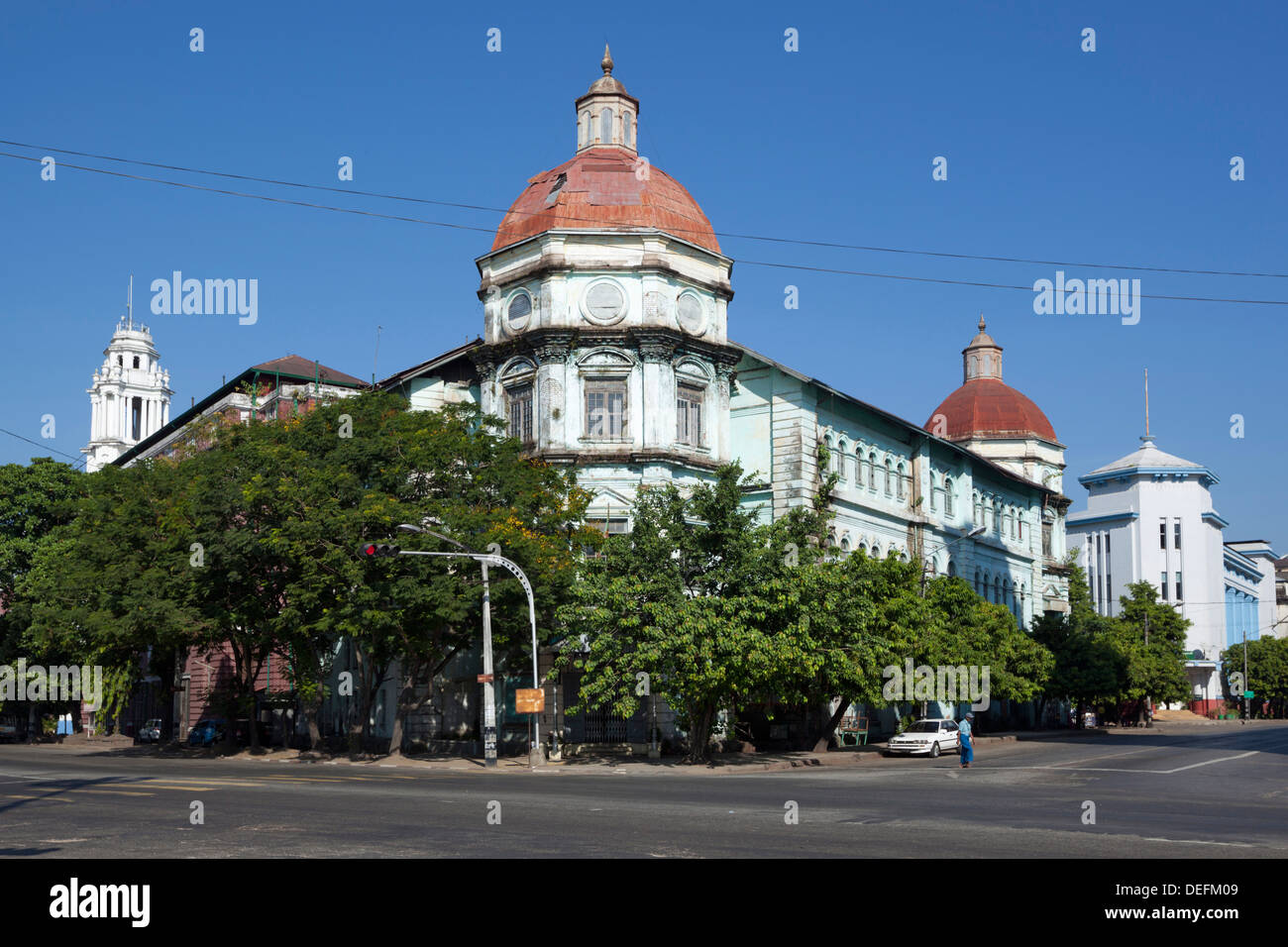 Il Customs House, costruita nel 1915, Strand Road, Yangon (Rangoon), Regione di Yangon, Myanmar (Birmania), Asia Foto Stock