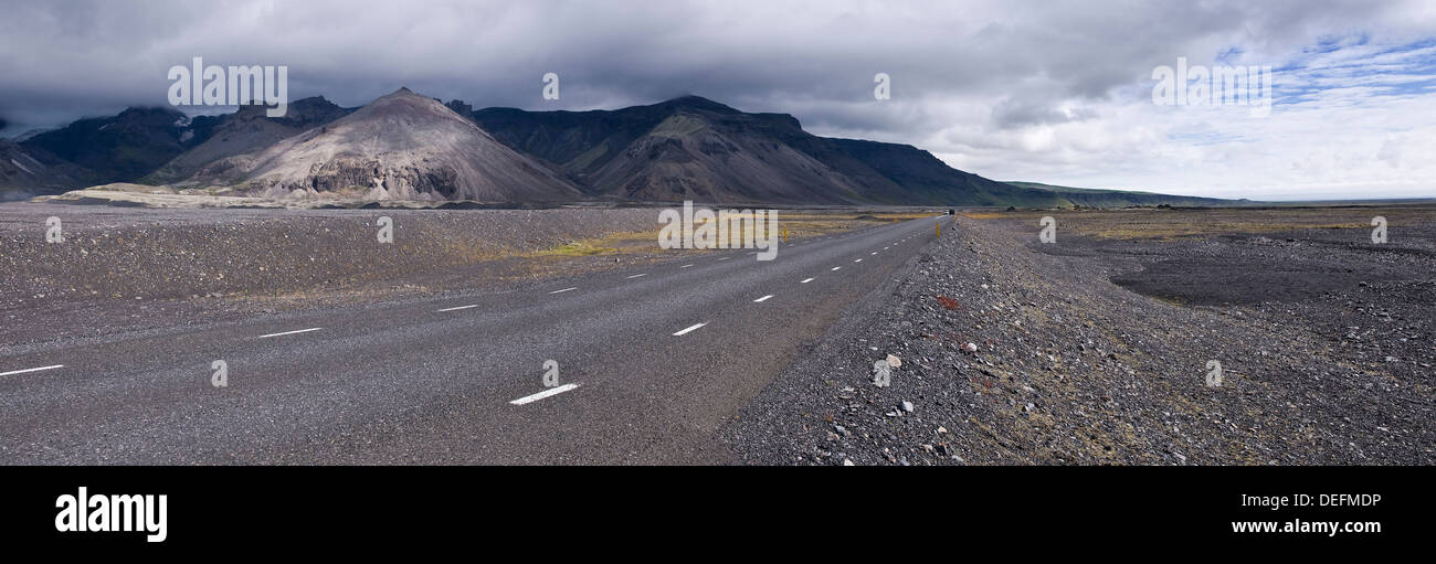 Autostrada 1, a sud dell'Islanda, regioni polari Foto Stock