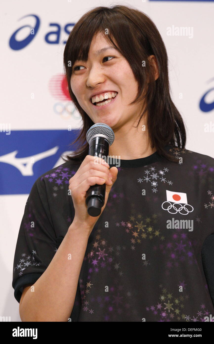 Custodia Sena Suzuki, Settembre 18, 2013 : Una conferenza stampa sulla presentazione del Giappone national team ufficiale sportswear per Sochi 2014 giochi olimpici invernali a Ajinomoto NTC, Tokyo, Giappone. © AFLO SPORT/Alamy Live News Foto Stock