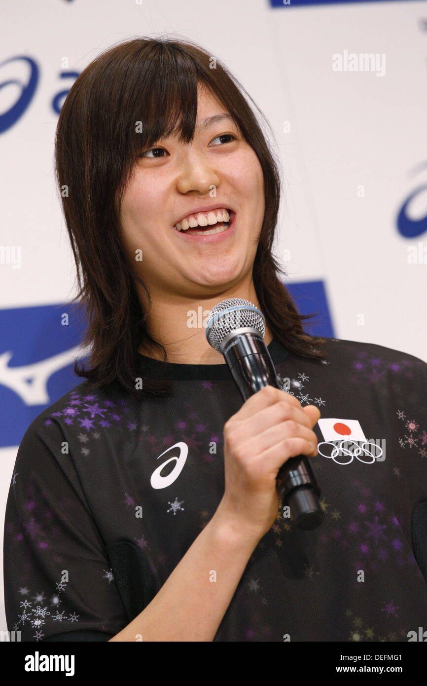 Custodia Sena Suzuki, Settembre 18, 2013 : Una conferenza stampa sulla presentazione del Giappone national team ufficiale sportswear per Sochi 2014 giochi olimpici invernali a Ajinomoto NTC, Tokyo, Giappone. © AFLO SPORT/Alamy Live News Foto Stock
