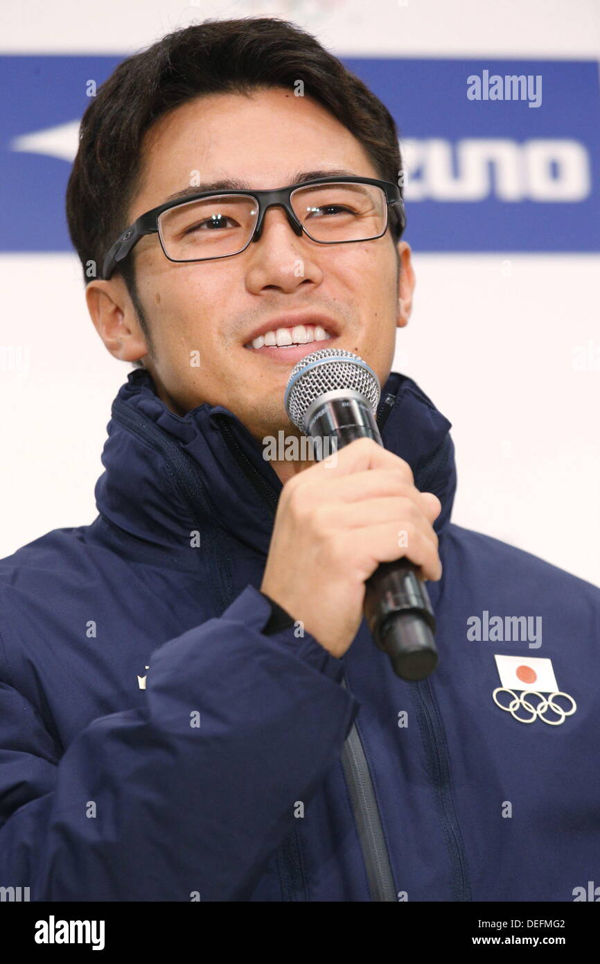 Joji Kato, Settembre 18, 2013 : Una conferenza stampa sulla presentazione del Giappone national team ufficiale sportswear per Sochi 2014 giochi olimpici invernali a Ajinomoto NTC, Tokyo, Giappone. © AFLO SPORT/Alamy Live News Foto Stock