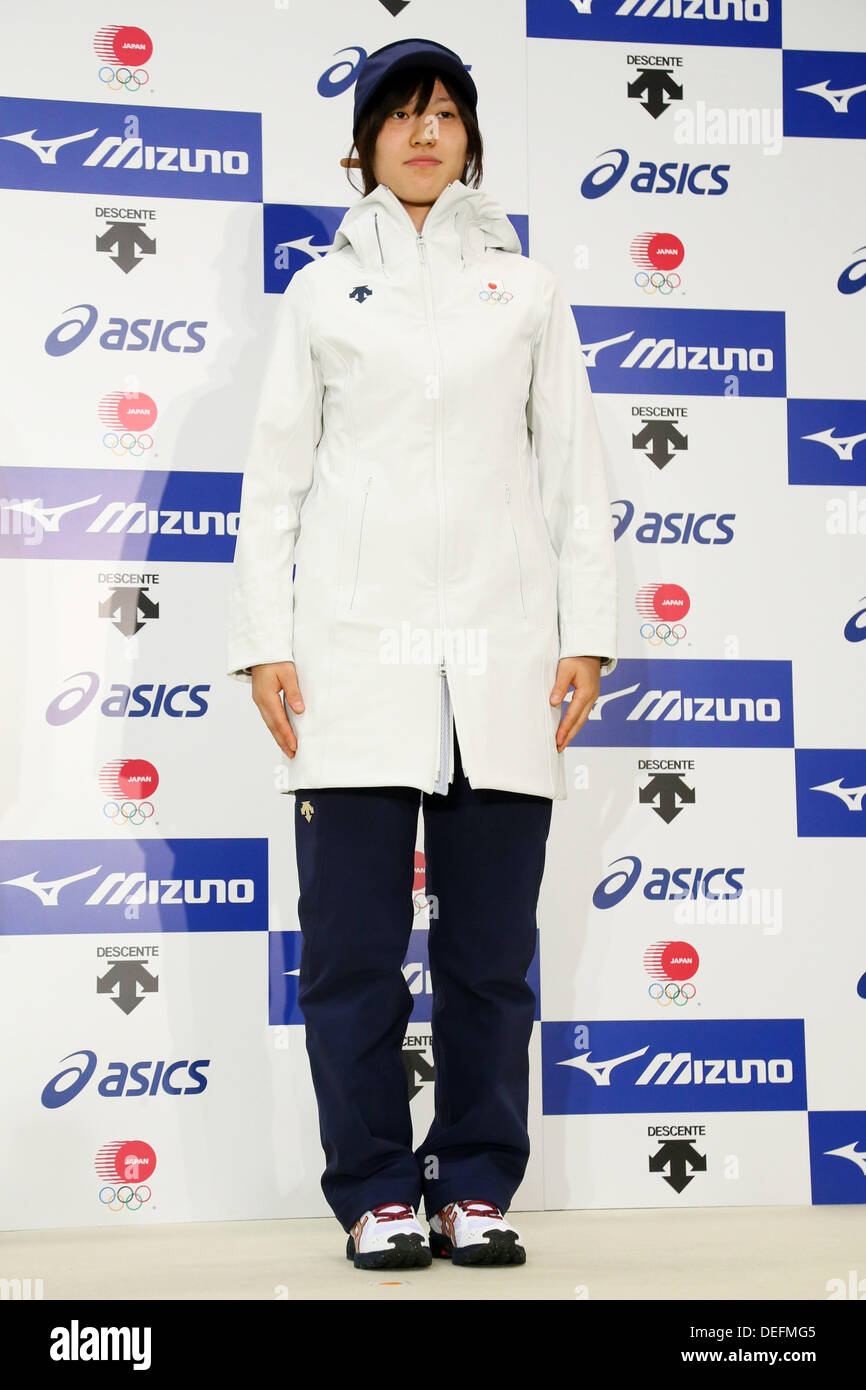 Custodia Sena Suzuki, Settembre 18, 2013 : Una conferenza stampa sulla presentazione del Giappone national team ufficiale sportswear per Sochi 2014 giochi olimpici invernali a Ajinomoto NTC, Tokyo, Giappone. © AFLO SPORT/Alamy Live News Foto Stock