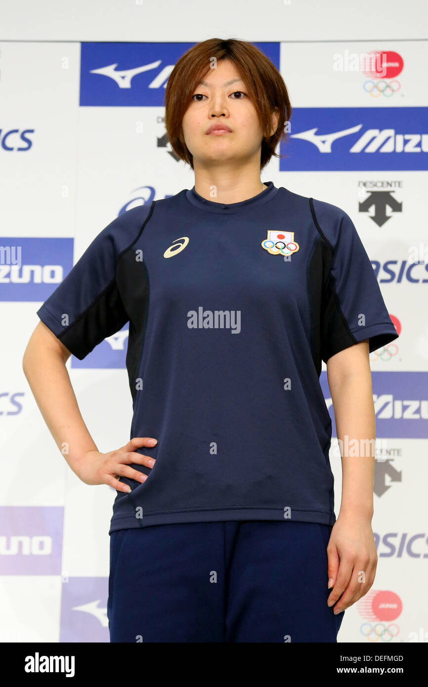Hanae Kubo, Settembre 18, 2013 : Una conferenza stampa sulla presentazione del Giappone national team ufficiale sportswear per Sochi 2014 giochi olimpici invernali a Ajinomoto NTC, Tokyo, Giappone. © AFLO SPORT/Alamy Live News Foto Stock