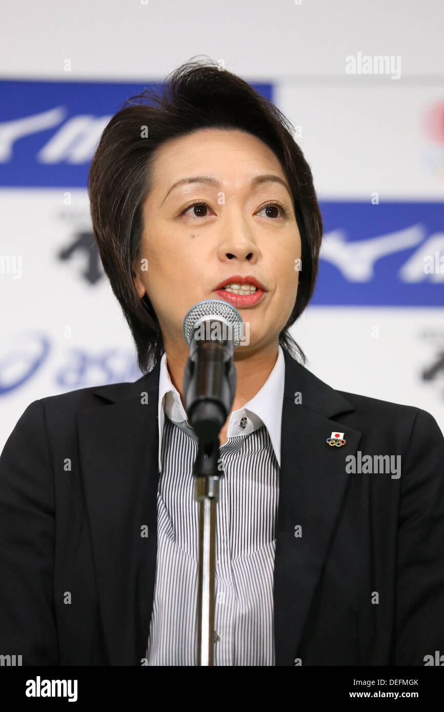 Seiko Hashimoto, Settembre 18, 2013 : Una conferenza stampa sulla presentazione del Giappone national team ufficiale sportswear per Sochi 2014 giochi olimpici invernali a Ajinomoto NTC, Tokyo, Giappone. © AFLO SPORT/Alamy Live News Foto Stock