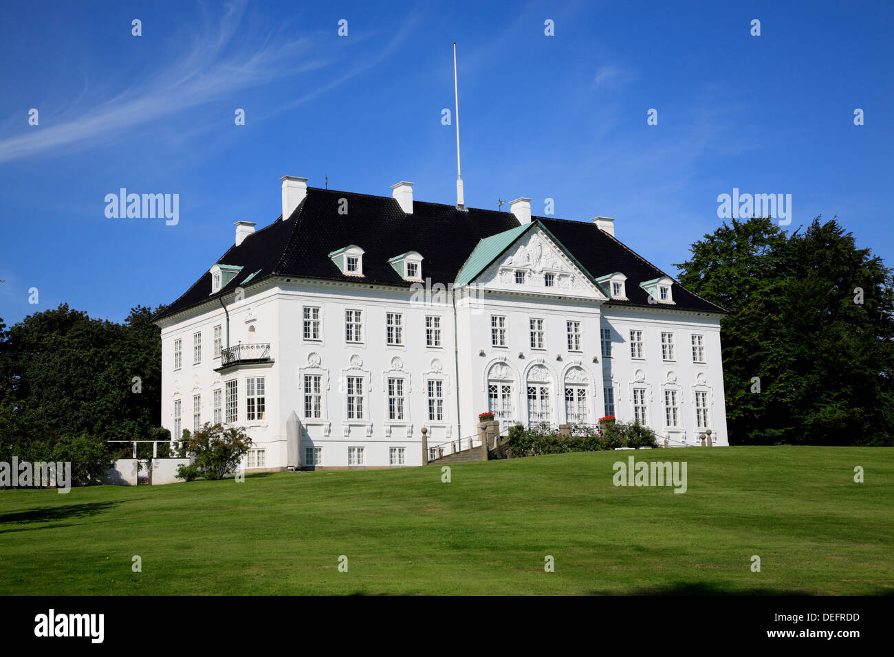 Palazzo Reale di Marselisborg, Arhus, nello Jutland, Danimarca, Scandinavia, Europa Foto Stock