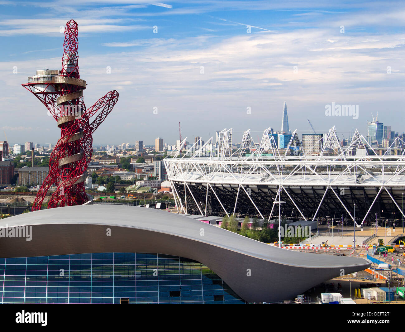 Il Parco Olimpico di Stratford, Londra sotto la riqualificazione in settembre, 2013 2 Foto Stock