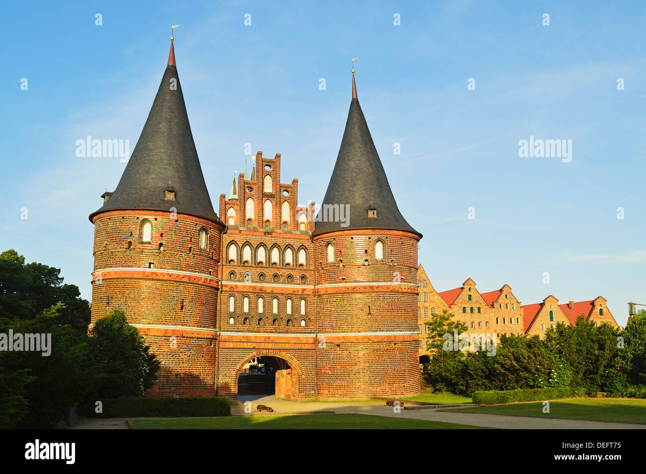 Holstentor, Lubecca, Sito Patrimonio Mondiale dell'UNESCO, Schleswig-Holstein, Germania, Europa Foto Stock