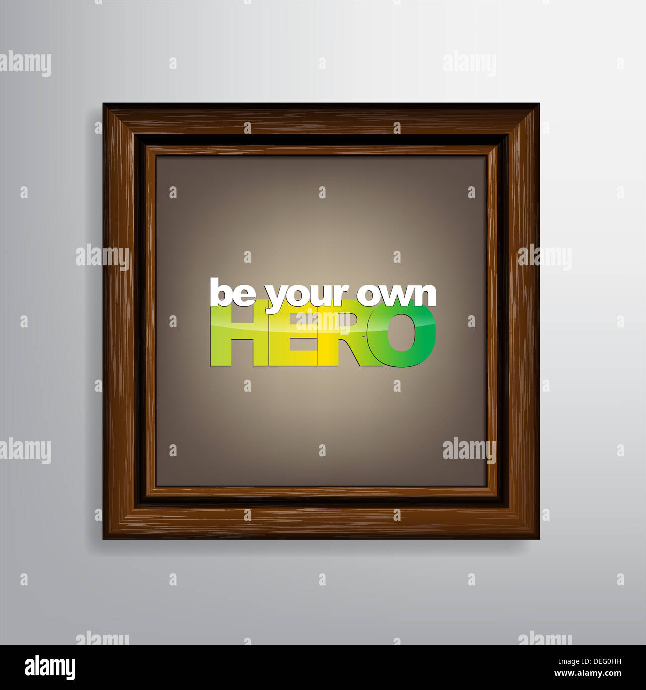 Essere il tuo eroe. Sfondo motivazionale Foto Stock