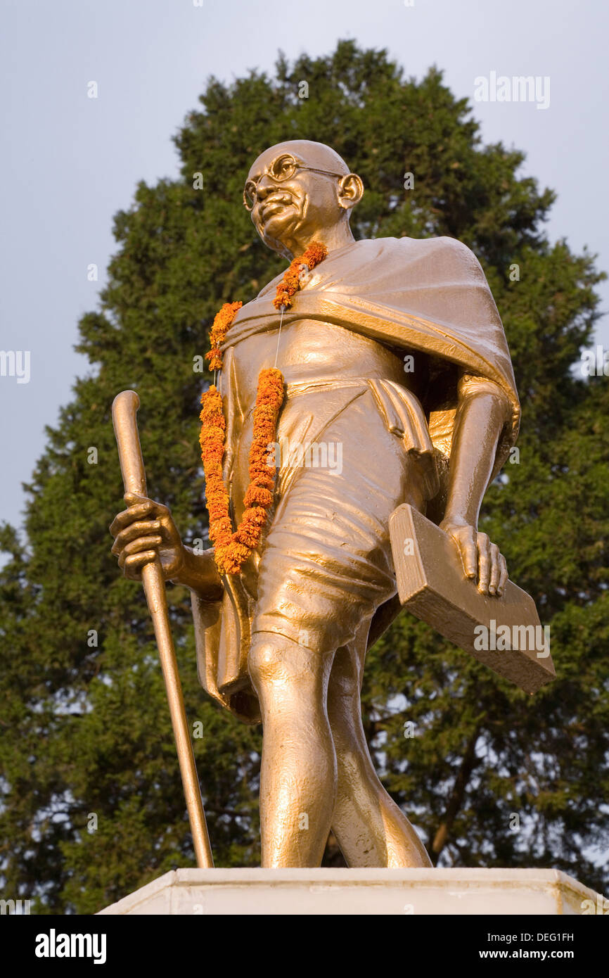 Statua di Gandhi, Shimla, Himachal Pradesh, India, Asia Foto Stock