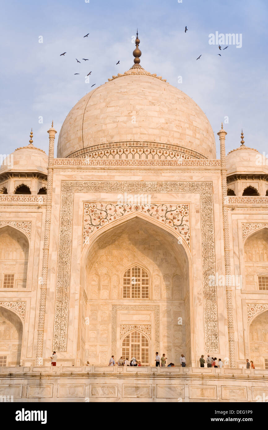 Il Taj Mahal, Sito Patrimonio Mondiale dell'UNESCO, Agra, Uttar Pradesh, India, Asia Foto Stock