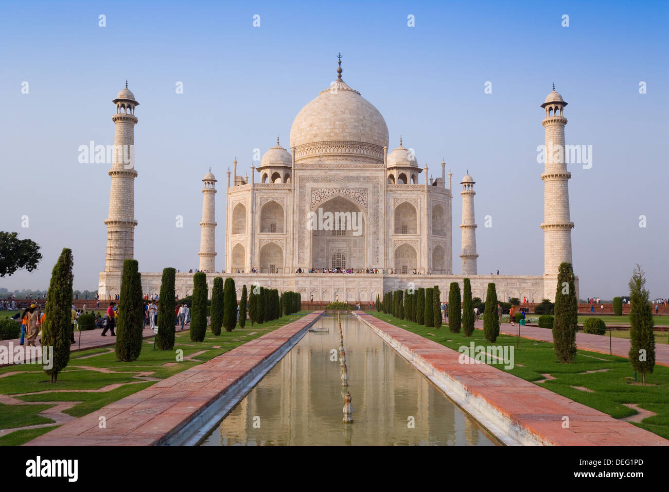 Il Taj Mahal, Sito Patrimonio Mondiale dell'UNESCO, Agra, Uttar Pradesh, India, Asia Foto Stock