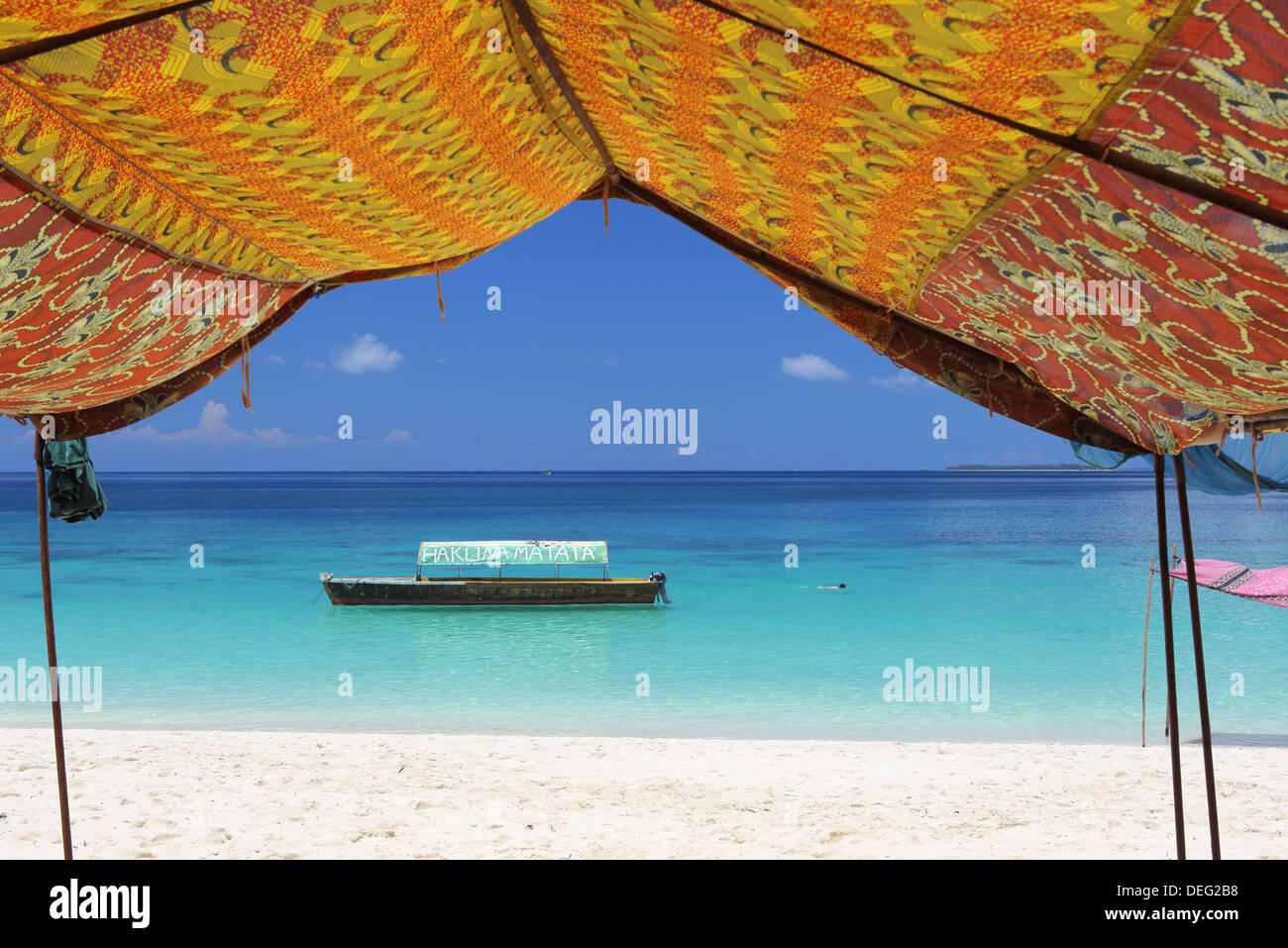 Spiaggia, Pange Isola, Zanzibar, Tanzania, Africa orientale, Africa Foto Stock