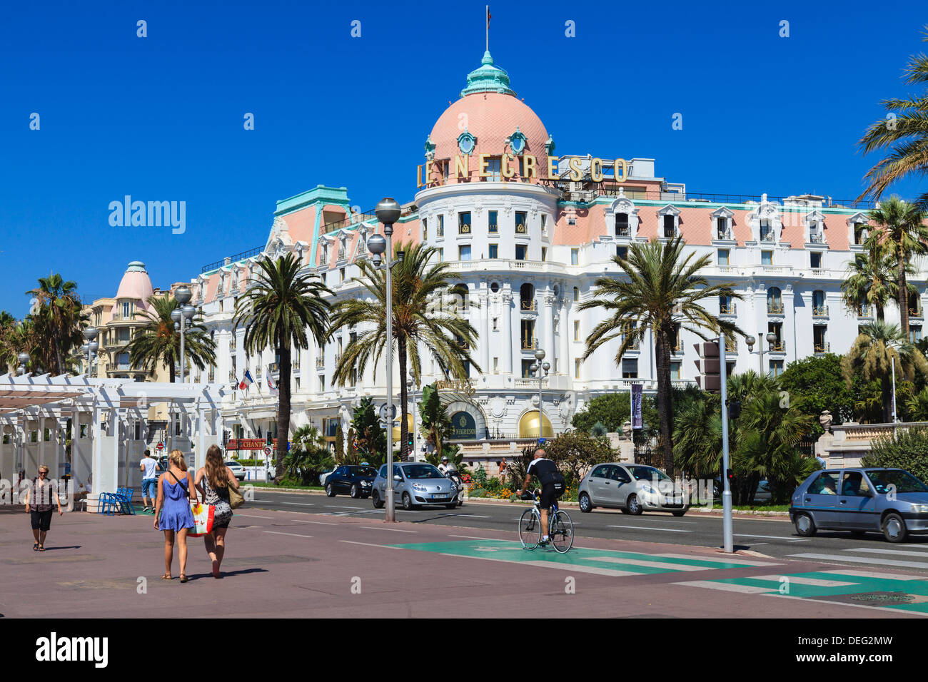 L'Hotel Negresco, Promenade des Anglais, Nizza, Alpes Maritimes, Provenza, Cote d'Azur, Costa Azzurra, Francia, Europa Foto Stock