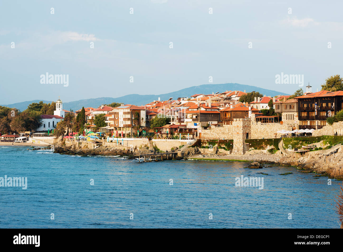 La Città Vecchia, Sozopol, il litorale del Mar Nero, Bulgaria, Europa Foto Stock