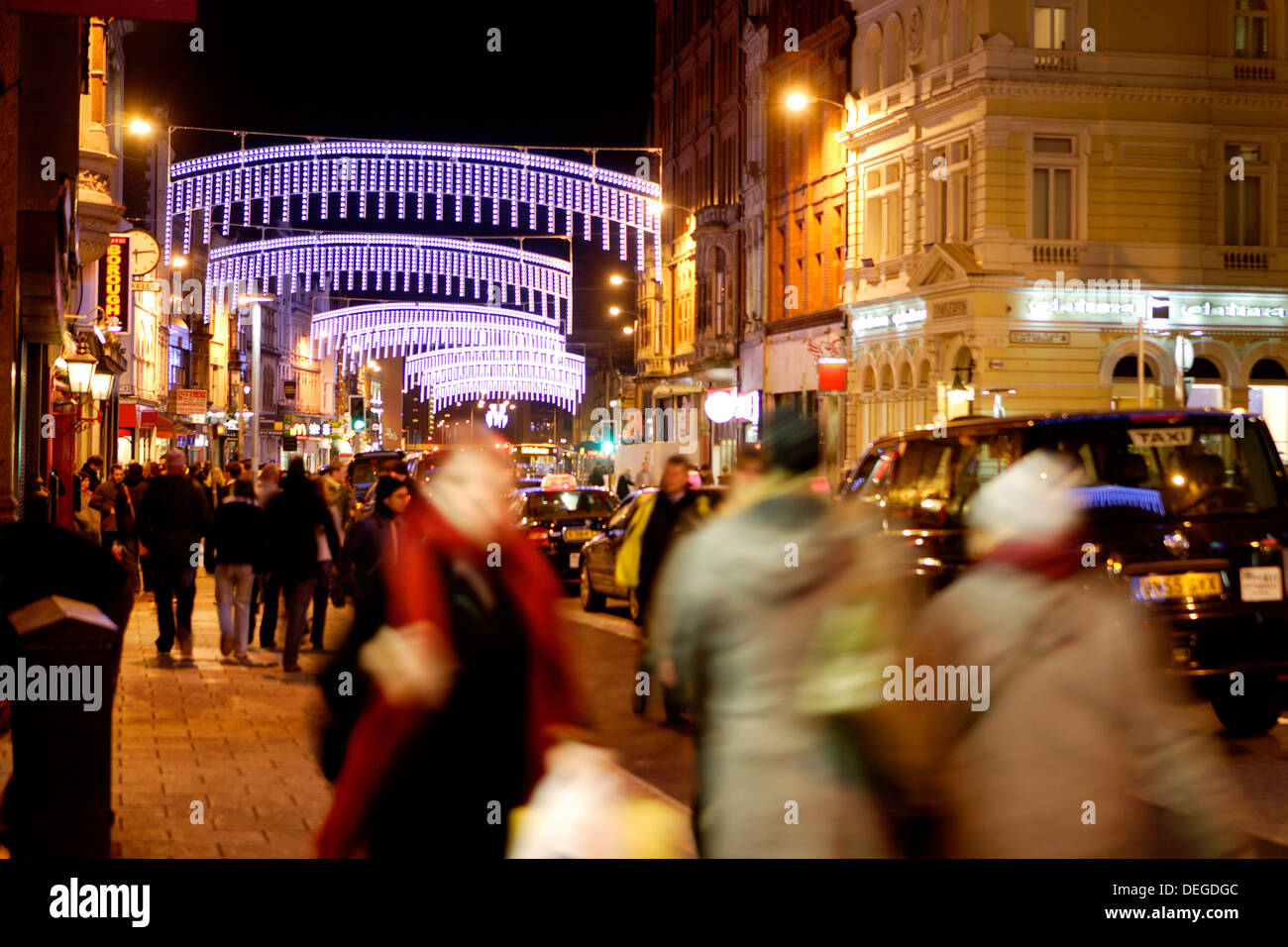 Dal centro città di in inverno, Cardiff Wales, Regno Unito Foto Stock