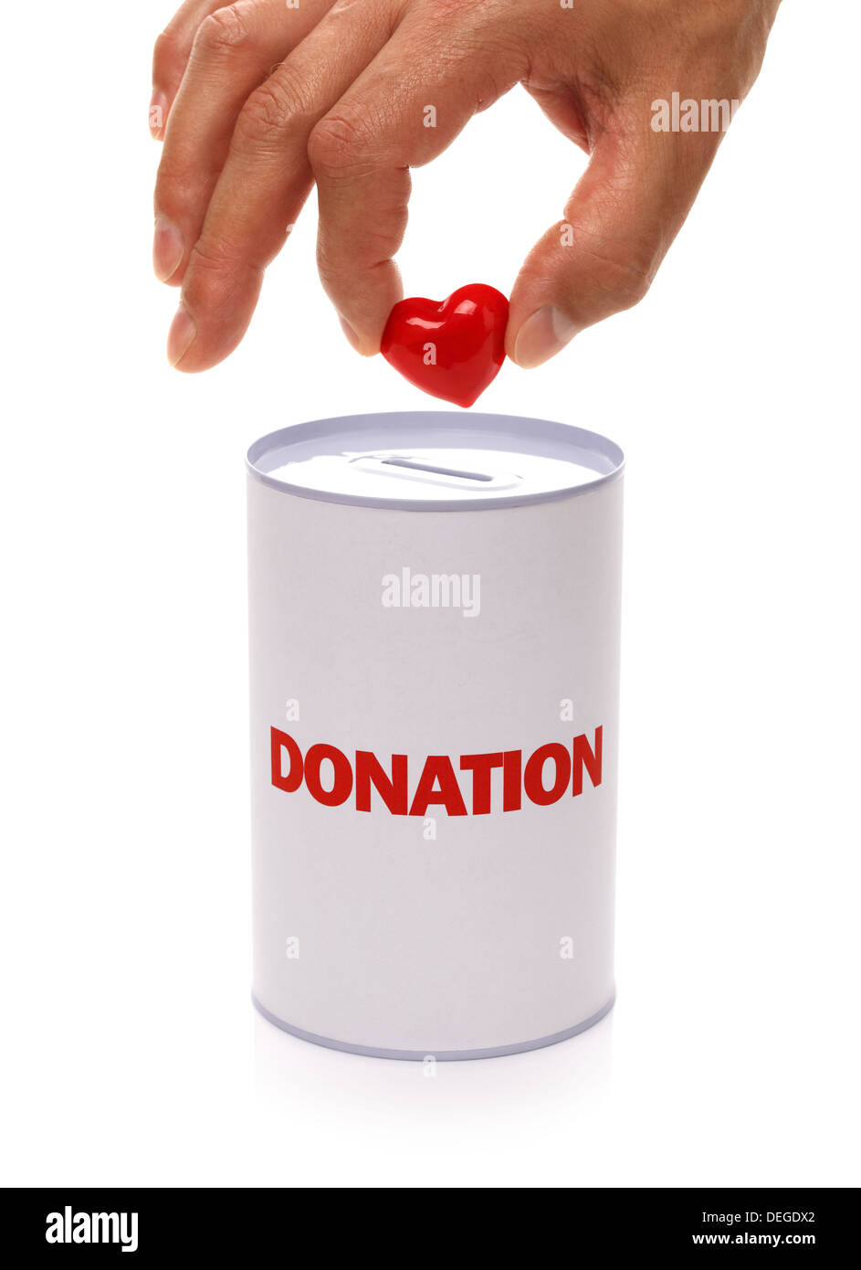 Scatola di donazione Foto Stock