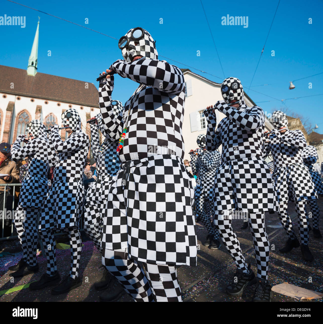 Molla Fasnact sfilata di Carnevale di Basilea, in Svizzera, Europa Foto Stock