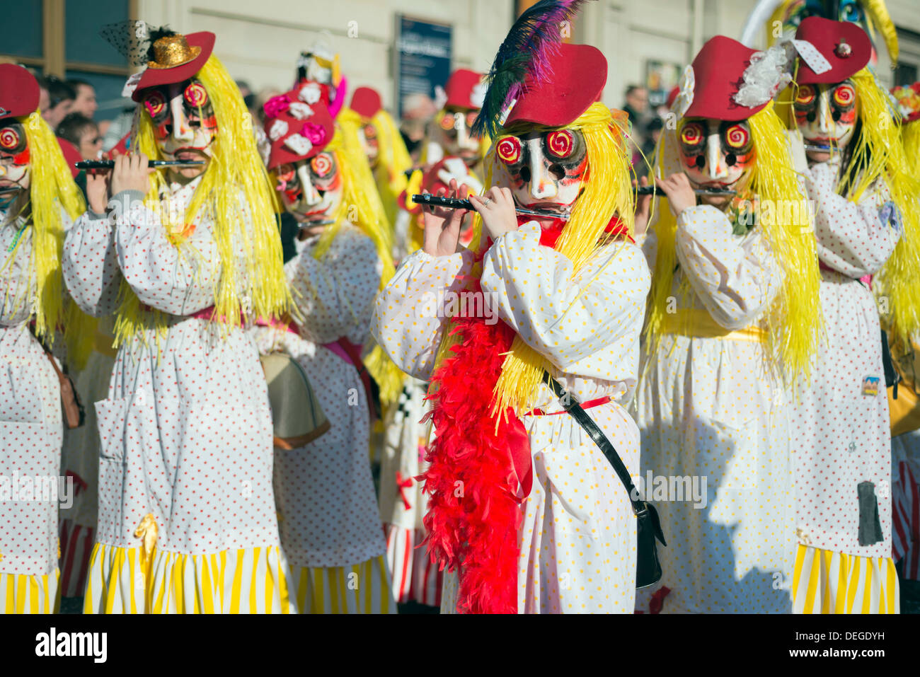 Molla Fasnact sfilata di Carnevale di Basilea, in Svizzera, Europa Foto Stock