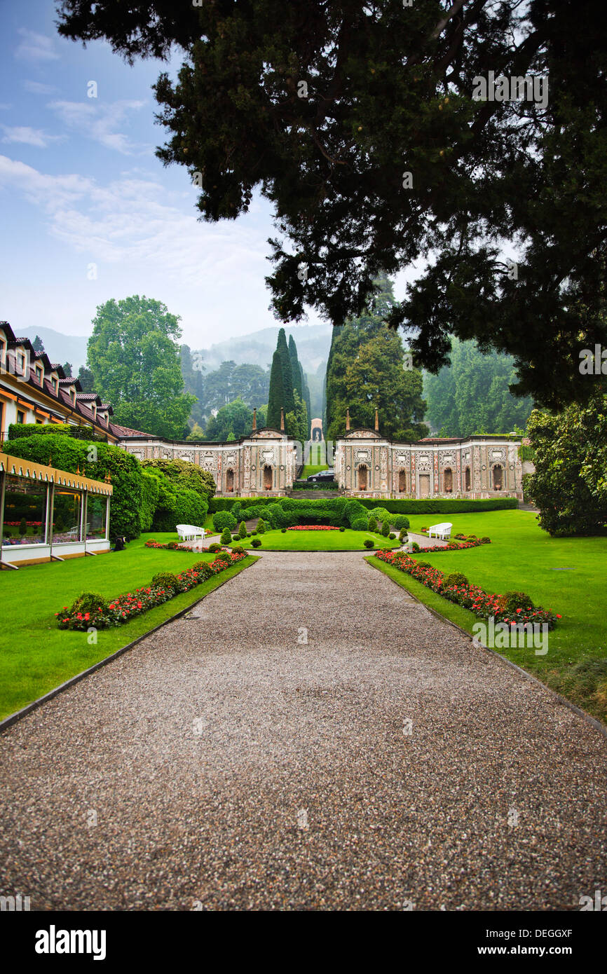 La facciata della Villa d'Este Hotel, Como, Lombardia, Italia Foto Stock