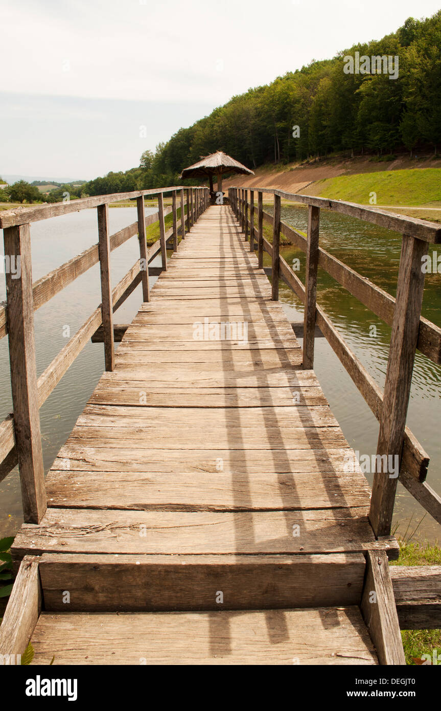 Ponte di legno Foto Stock