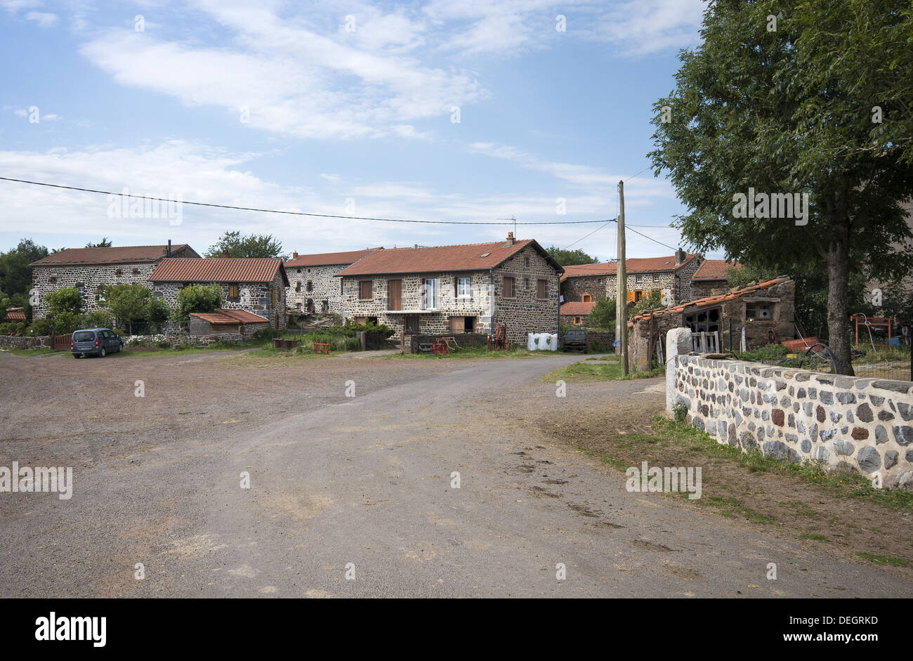 Il pittoresco villaggio di le Chier sulla rotta GR65, il camino de santiago, Francia Foto Stock