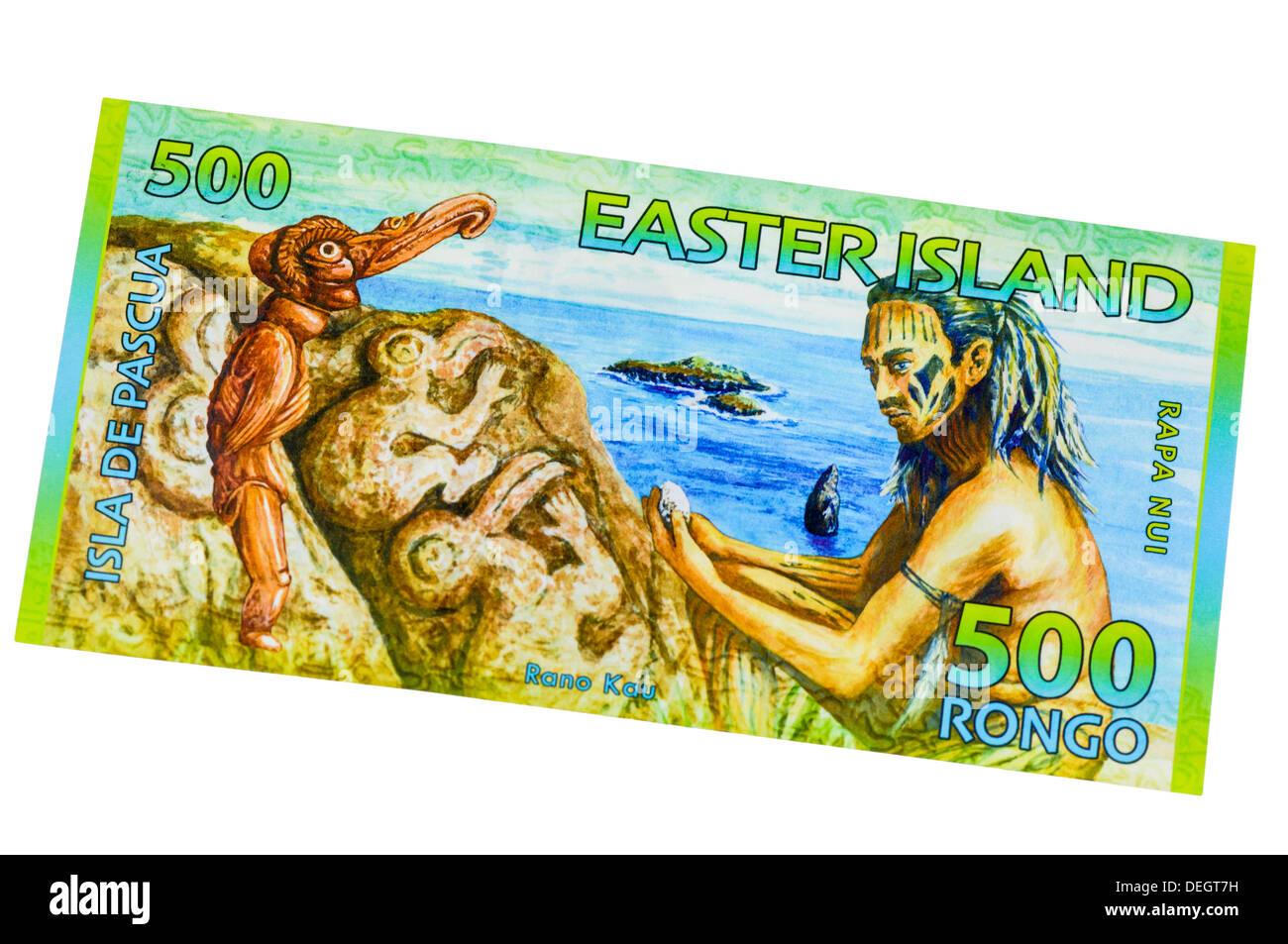 Isola di Pasqua 500 polimero Rongo (plastica) Banca nota Foto Stock