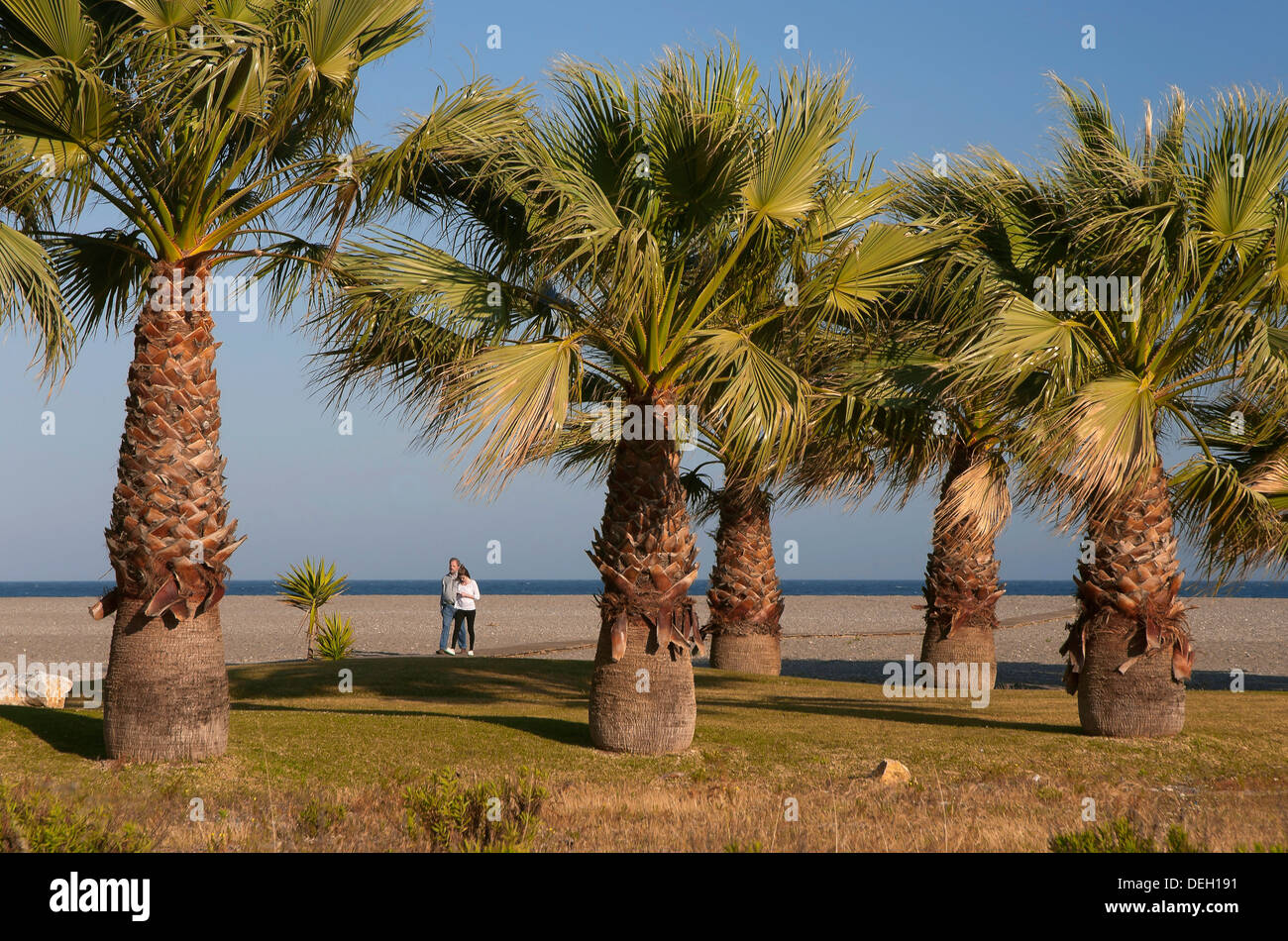 Spiaggia di poniente, motril, provincia di Granada, regione dell'Andalusia, Spagna, Europa Foto Stock