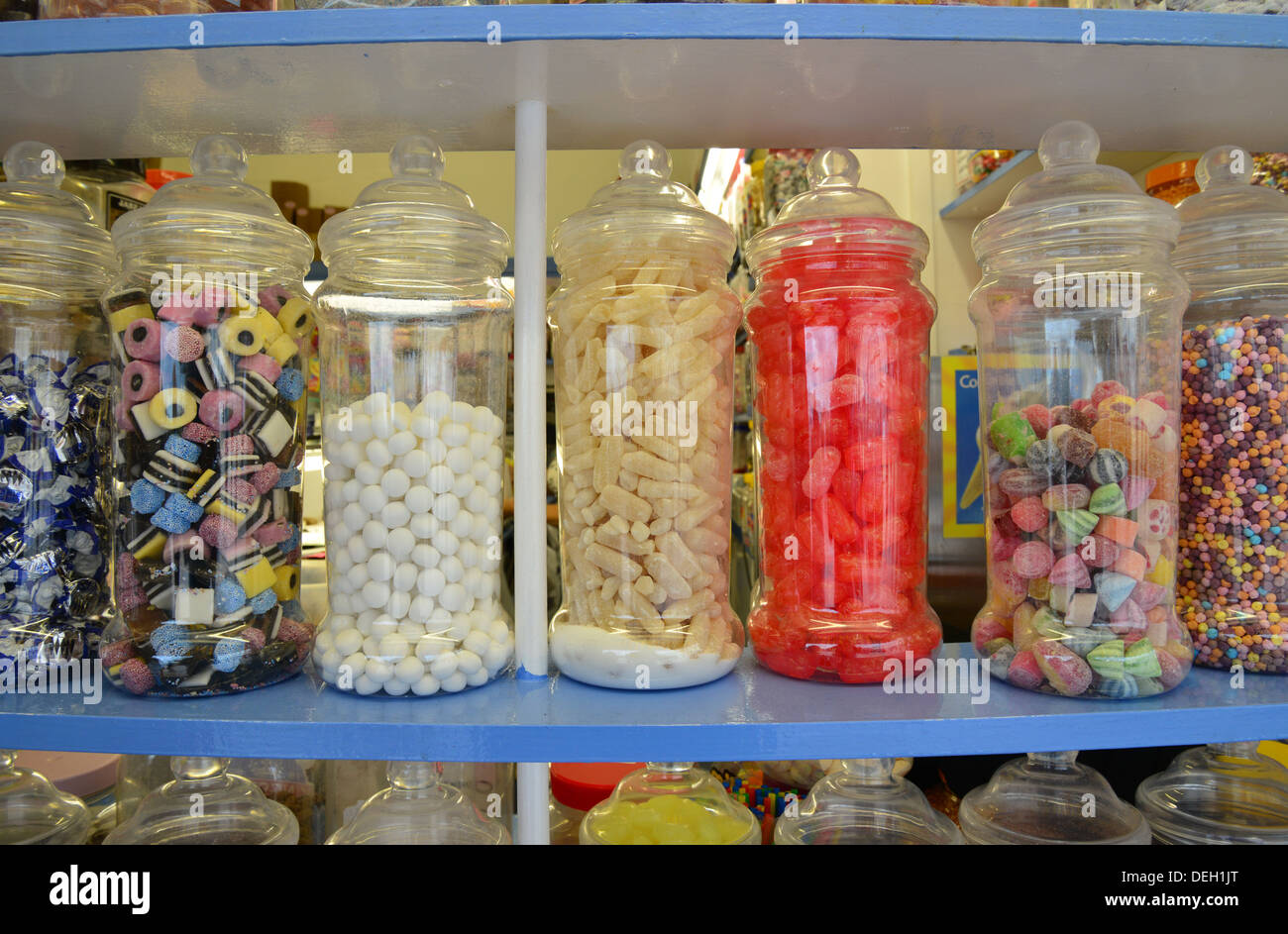 Dolce vetrina, Weston-Super-Mare, Somerset, Inghilterra, Regno Unito Foto Stock