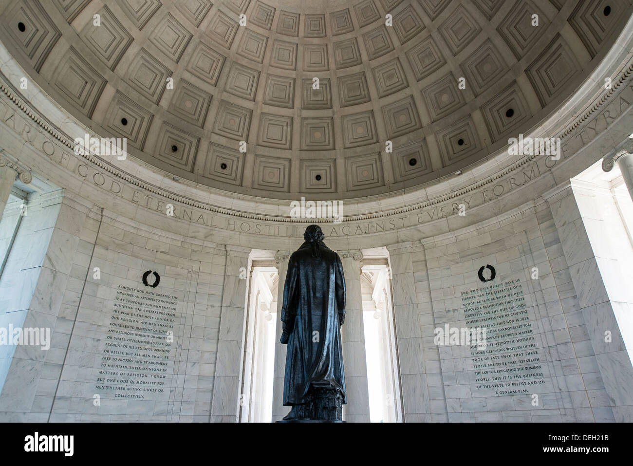 Interno, Jefferson Memorial, Washington DC, Stati Uniti d'America Foto Stock