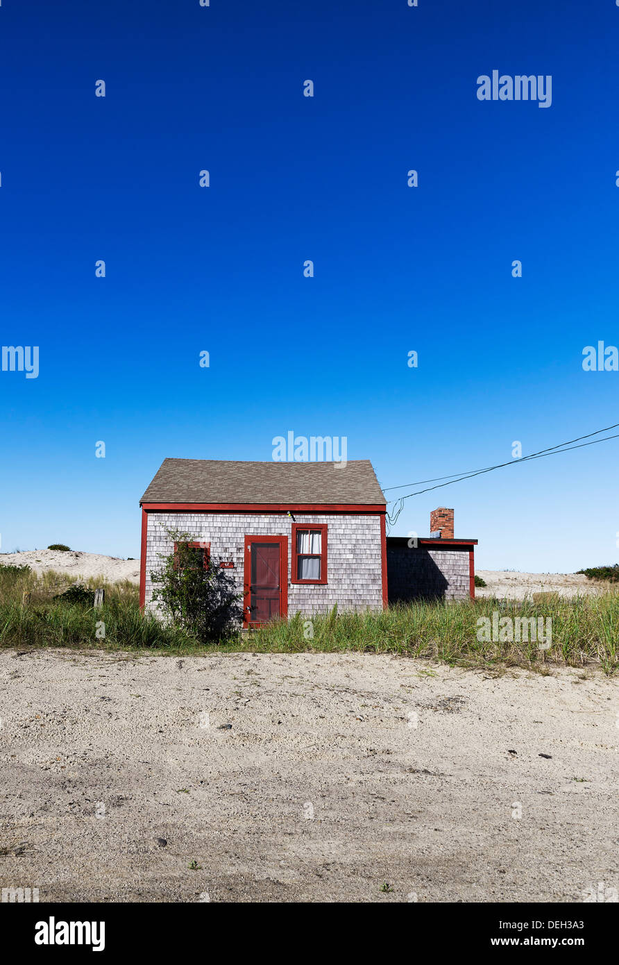 Rustico e isolata duna solated shack, mais Hill, Truro, Cape Cod, Massachusetts, STATI UNITI D'AMERICA Foto Stock