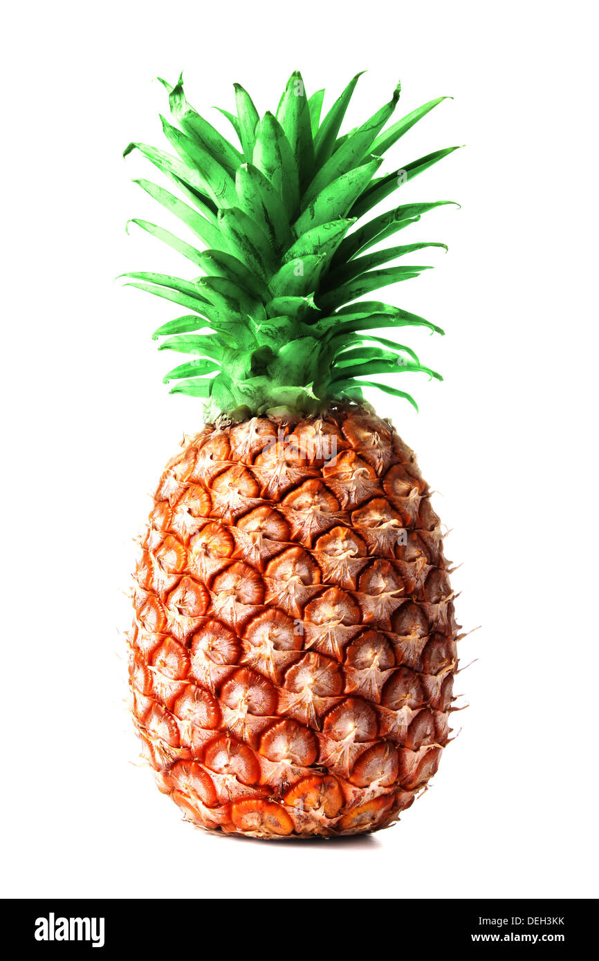 Ananas su sfondo bianco. Ананас на белом фоне Foto Stock