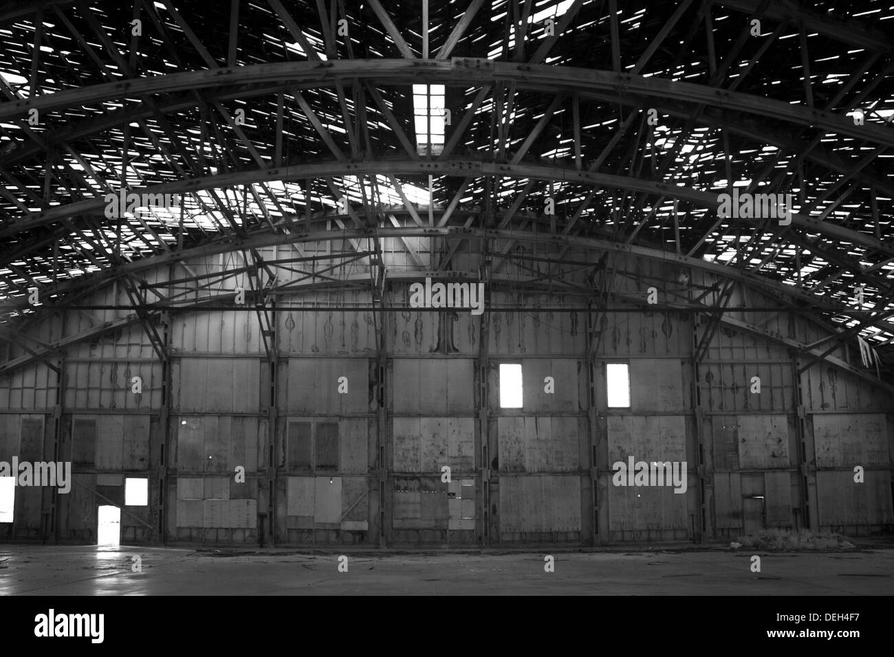 Foto ad infrarossi di Tonopah Airport hangar Nevada Foto Stock