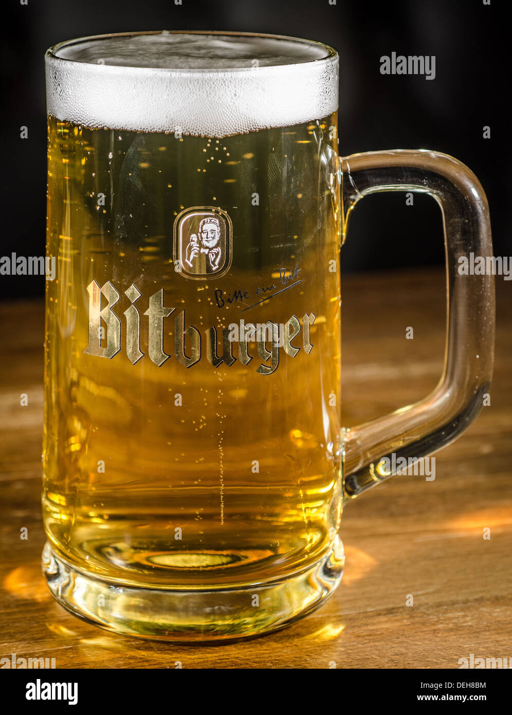 La pinta di birra tedesca Foto Stock