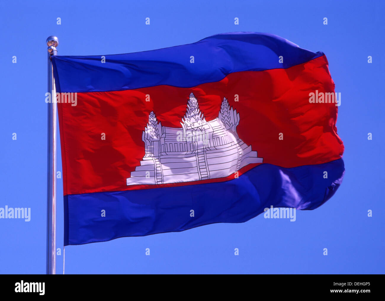 Bandiera della Cambogia Foto Stock