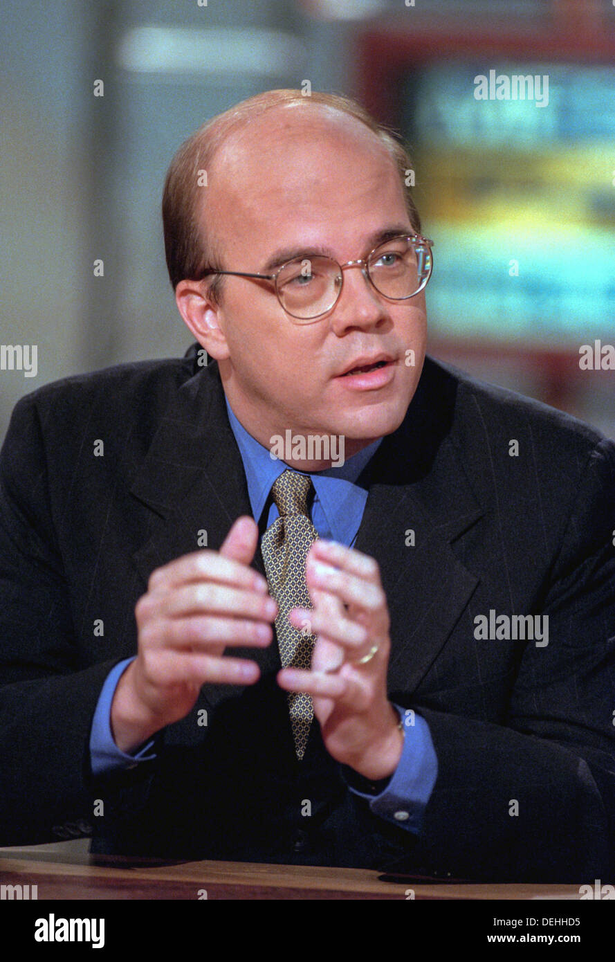 Jim McGovern (D-MA) discute il continuo scandalo Lewinsky Agosto 30th, 1998 durante la NBC di incontri con la stampa a Washington, DC. Foto Stock